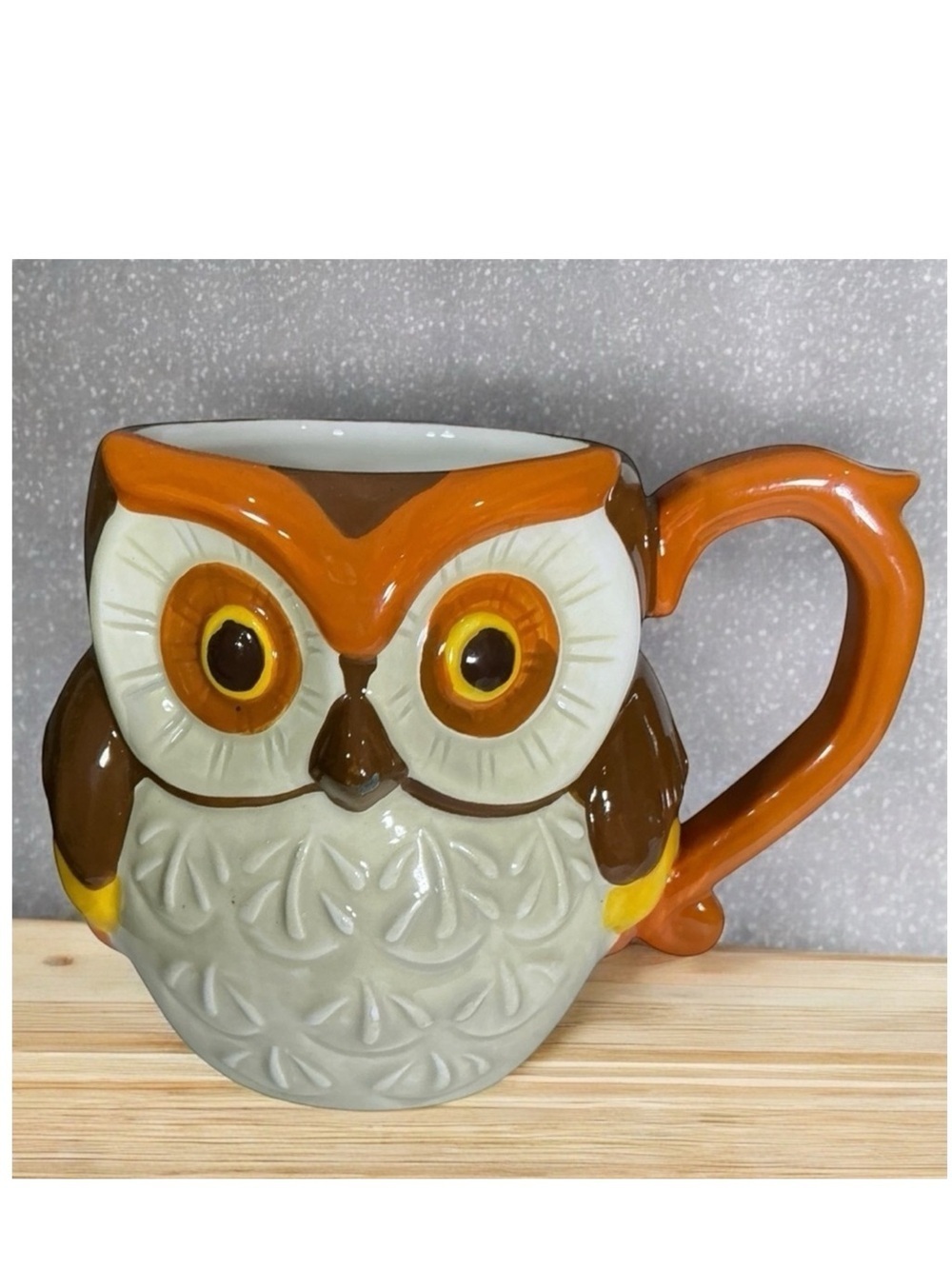 Owl Mug Vintage Heritage Collection Glazed Ceramic Collectible 2 Cup Capacity